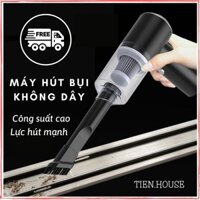 Máy hút bụi mini không dây, máy hút bụi cầm tay có đèn LED hút sạch mọi khe nhỏ nhất TIEN.HOUSE