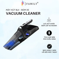 Máy hút bụi Ô tô cầm tay đa năng Vacuum Cleaner, 120W 12V 20000 vòng/phút Bơm lốp Đèn Pin soi sáng