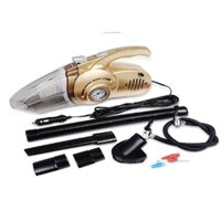 Máy Hút Bụi Ô Tô Xe Hơi Mini Cầm Tay Đa Năng 4 trong 1 Kiêm Bơm Lốp Xe Đèn Pin Và Đo Áp Suất Xe 12V-120W. BH 1 Tháng