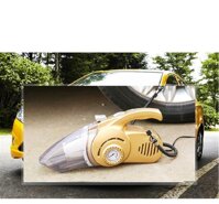 Máy Hút Bụi Ô Tô Xe Hơi Mini Cầm Tay Đa Năng 4 trong 1 Kiêm Bơm Lốp Xe Đèn Pin Và Đo Áp Suất Xe Công Suất Lớn VTM