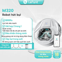 Máy hút bụi robot Lefant M320, Máy hút bụi mạnh 8000Pa, Điều khiển ứng dụng thùng rác lớn 800ml