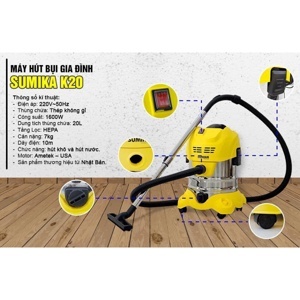 Máy hút bụi Sumika K20 - 20L, 1600W