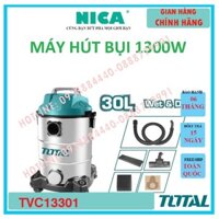 Máy hút bụi Total TVC13301 Máy hút bụi cầm tay Công suất: 1300W Lưu lượng khí: 1.8CBM / phút Dung tích: 30L Dây điện: 1,