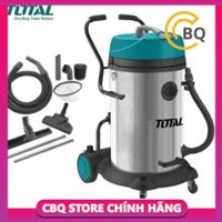 Máy hút bụi TOTAL TVC24751  12 00W hút bụi khô và ướt, dung tích 75 L, bình chứa thép không gỉ, dây cáp nguồn 5.5 m CBQ