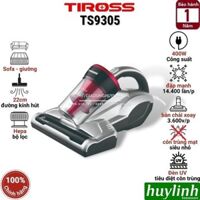 Máy hút bụi trên giường, sofa diệt khuẩn UV Tiross TS9305 - Độ rộng 22cm - 400W - Hàng chính hãng