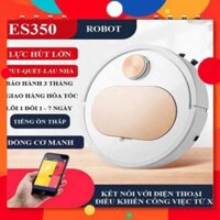 Máy Hút Bụi Tự Động, es 350 plus Robot điều khiển bằng điện thoại, Robot hút bụi thông minh 3 in 1 - Quét, Hút, Lau.
