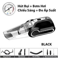 Máy Hút Bụi Và Bơm Lốp Ô Tô - Công Suất 120W 4 in 1 Bơm/Hút/Đèn Chiếu Sáng/Đồng Hồ Đo Áp Suất Lốp - K1014