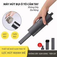 Máy Hút Bụi Xe Ô Tô  Cầm Tay Mini, Tích Điện Nhỏ Gọn Không Dây 2 Trong 1