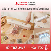 Máy hút chân không ECOCO 3 chế độ bảo quản thực phẩm tích hợp hàn miệng túi thế hệ mới, TẶNG KÈM 10 TÚI đựng cao cấp