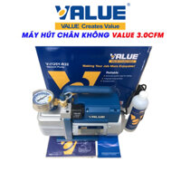 MÁY HÚT CHÂN KHÔNG VALUE 3.0CFM V-I125Y KÈM ĐỒNG HỒ BÁO ÁP VÀ RỜ LE TỰ NGẮT