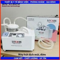 Máy hút dịch 1 bình Lucass SS-6A hút mũi đờm cho trẻ em và người lớn, tặng 2 đầu hút HÀNG CTY.
