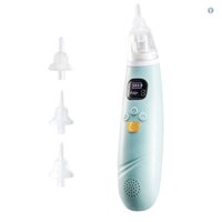 Máy hút mũi điện cầm tay cho bé Máy hút mũi cho bé Máy hút mũi cho trẻ sơ sinh 3 mức hút Tiếng ồn thấp Chống chảy ngược Pin tích hợp Âm nhạc làm dịu với 3 chiếc hút silicon