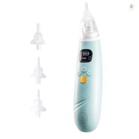 Máy hút mũi điện cầm tay cho bé Máy hút mũi cho bé Máy hút mũi cho trẻ sơ sinh 3 mức hút Tiếng ồn thấp Chống chảy ngược Pin tích hợp Âm nhạc làm dịu với 3 chiếc hút silicon