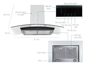 Máy hút mùi Electrolux EFC936GAR