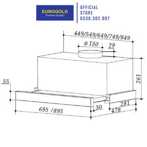 Máy hút mùi Eurogold EUH01270