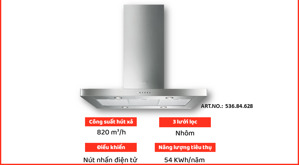 Máy hút mùi Hafele Smeg KI90XE 536.84.628