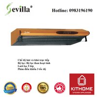 Máy Hút Mùi Sevilla SV-70W  vân gỗ nhạt - Hàng Chính Hãng