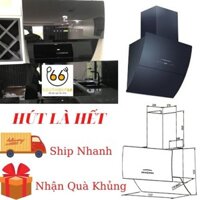 Máy Hút Mùi Treo Tường Kính Cong Đen Smaragd Luxemburg, Tích Hợp 2 Đèn Led Tinh Tế, Khử Mùi Nhà Bếp Hiệu Quả