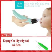 Máy Hút Mũi Tự Động Thông Minh Dành Cho Bé Loại sạc điện tặng dụng cụ ráy tai có đèn