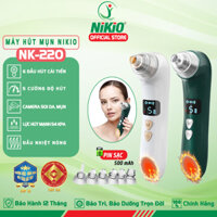 Máy Hút Mụn Cầm Tay Nikio NK-220 - Camera Hỗ Trợ Soi Da - Có 6 Đầu Hút Cải Tiến Mới, Hút Sạch Mọi Loại Mụn - Pin Sạc Tiện Lợi - Màu Trắng