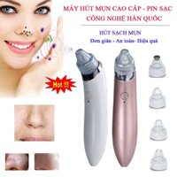 Máy Hút Mụn Cầm Tay Pin Sạc, Đầu Đen, Cám. Sạch Tất Cả Cám, Giúp Bảo Vệ Và Cải Thiện Làn Da. Sử Dụng Rời An Toà