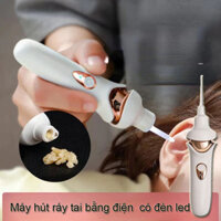 Máy hút ráy tai bằng điện - Có Đèn LED Đầu Mềm Sạc USB Dụng Cụ Lấy Ráy Cho Trẻ Em Người Lớn