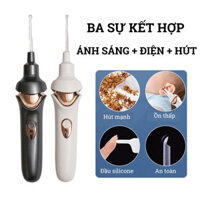 Máy hút ráy tai, dụng cụ lấy ráy tai thông minh có đèn Ear Scoop cao cấp, đầu silicone mềm mại