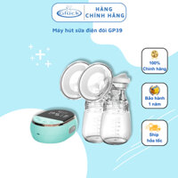 Máy hút sữa điện đôi 2 bình dành cho mẹ không gây đau nhức, máy hút sữa nhỏ gọn với cơ chế massage kích sữa Gluck Baby