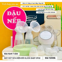Máy hút sữa điện đôi 2 động cơ độc lập GP60 Gluck Baby tặng kèm củ sạc trợ thủ của mẹ tắc tia, mẹ dư sữa
