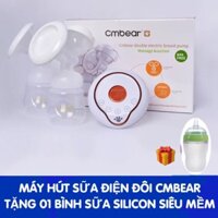 Máy hút sữa điện đôi CMBear - Tặng bình sữa silicon 150ml