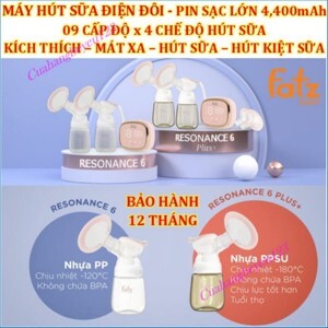 Máy hút sữa điện đôi Fatzbaby Resonance 6 Plus FB1103VN
