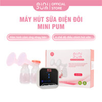 Máy hút sữa điện đôi Mini Pum kèm phễu hút sữa silicon Mini Pum hỗ trợ kích sữa, massage êm ái