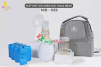 Máy hút sữa điện đôi Moaz BeBe MB-029 tặng kèm túi đựng và đá khô
