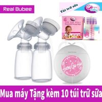 Máy Hút Sữa Điện Đôi Real Bubbe Tặng Kèm 10 Túi Trữ Sữa Gb Baby [THANH MAI SHOP]