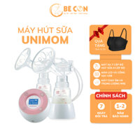 Máy hút sữa điện đôi UNIMOM, máy vắt sữa điện đôi UNIMOM minuet có pin sạc kèm Adapter màn hình LCD[tặng áo hút sữa]