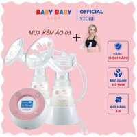 Máy hút sữa điện đôi UNIMOM, máy vắt sữa điện đôi UNIMOM minuet có pin sạc kèm Adapter màn hình LCD[tặng áo hút sữa] - Freeship Shop Baby Baby