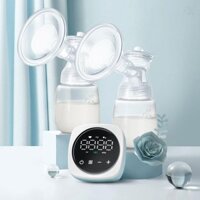 Máy hút sữa đôi Máy hút sữa điện cầm tay rảnh tay cho con bú với màn hình LED 3 chế độ 9 mức hút Tiếng ồn thấp Dung tích bình sữa 180ml