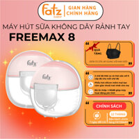 Máy hút sữa Fatzbaby Freemax 8, Máy hút sữa rảnh tay không dây hút kiệt, không ồn, có hạ giảm size