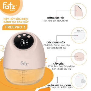 Máy hút sữa rảnh tay không dây Freepro 3 Fatzbaby FB1266CM