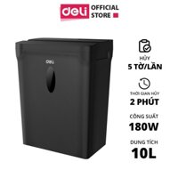 Máy Hủy Tài Liệu Cao Cấp 10L Deli - Máy Huỷ Giấy 10 Lít Phù Hợp Cho Bảo Mật Giấy Tờ Trong Doanh Nghiệp, Văn Phòng, Nhà Trường - Hàng Chính Hãng - ET014