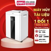 Máy Hủy Tài Liệu DELI E9952 Công Suất Lớn Máy Cắt Giấy Bảo Mật Giấy Tờ Card Cho Doanh Nghiệp Công Ty