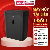 Máy Hủy Tài Liệu DELI ET014 Cao Cấp, Máy Băm Cắt Giấy Card CD Bảo Mật Tài Liệu Giấy Tờ Cho Văn Phòng
