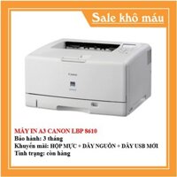 MÁY IN A3 CANON LBP 8610 - KÈM HỘP MỰC , DÂY NGUỒN , DÂY USB MỚI - AALO.VN
