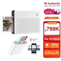 Máy in ảnh mini màu Mijia 1S Bluetooth 5.0thông minh DIY mini cầm tay 300dpi 500mAh Công Nghệ Không Mực Zink In Video Ar