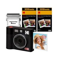 Máy in ảnh và ảnh tức thì KODAK Mini Shot 3 ERA 2 trong 1 (Đen, Camera + 8 tờ ban đầu + 60 tờ)