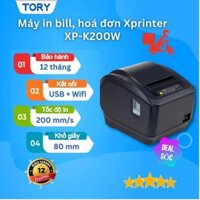 Máy in bill, in hoá đơn, in nhiệt Xprinter XP- K200W kết nối USB  Wifi. Máy in nhiệt hàng chính hãng, giá siêu tốt