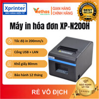 Máy in bill, in hóa đơn khổ K80 Xprinter N200H Cắt giấy tự động - Bảo Hành 12 Tháng