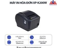 Máy in Bill Xprinter XP-K200W (USB + Wifi) - Cắt giấy tự động, kết nối usb/wifi, tốc độ in 200mm/s, in rộng 72mm