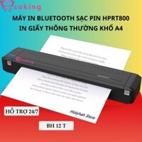 Máy in bluetooth mini ECOKING in giấy A4 thông thường sạc pin như 1 chiếc điện thoại,Sử dụng ruy băng thay thế mực in
