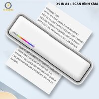 Máy in bluetooth mini giấy A4 nhiệt X9 SINEDI scan được hình xăm sạc pin kết nối tất cả điện thoại,máy tính nhỏ gọn tiện